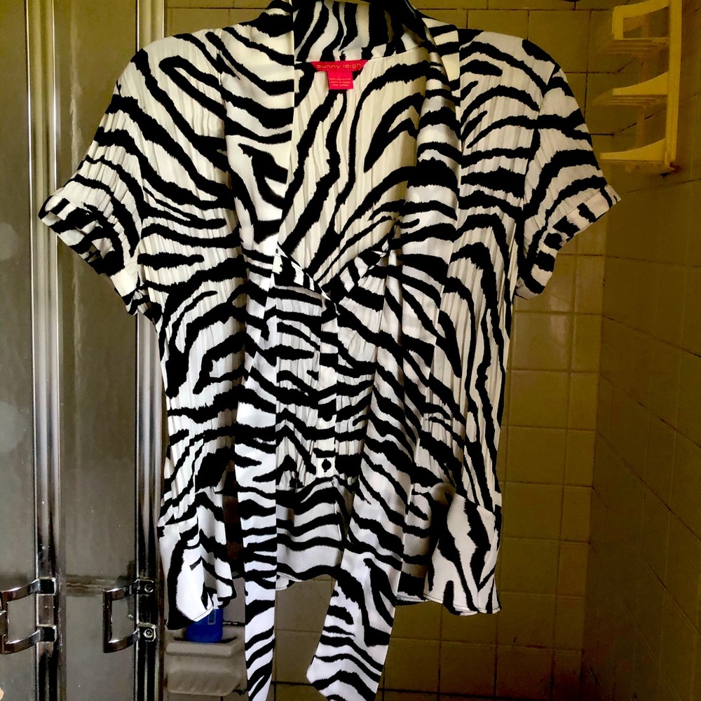 Zebra print top